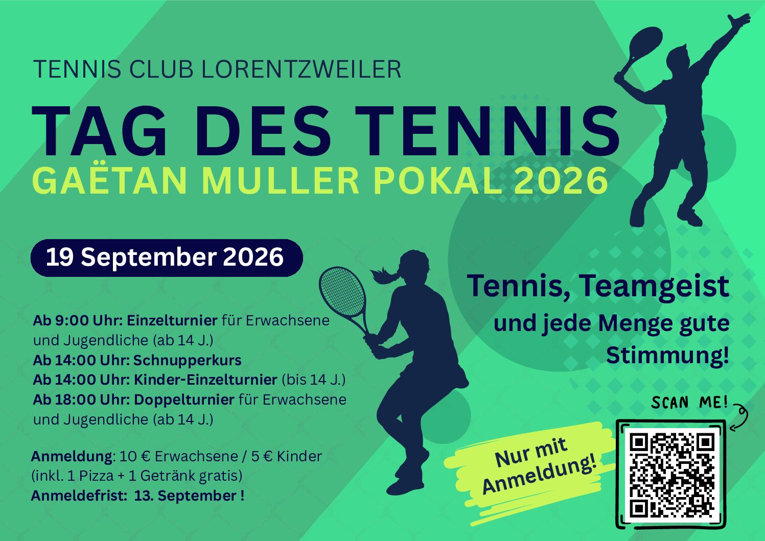 Mehr über den Artikel erfahren Tag des Tennis – Gaëtan Muller Pokal – 19/09